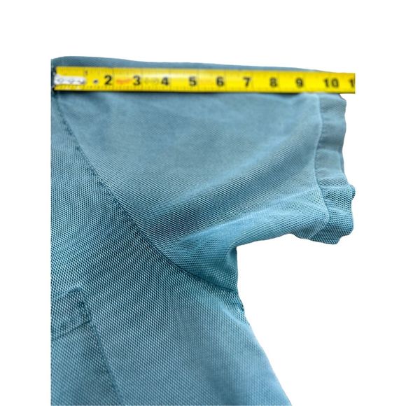 Mens Nat Nast Luxury Originals Silk Short Sleeve Blue Button Up Size Medium - Picture 9 of 11